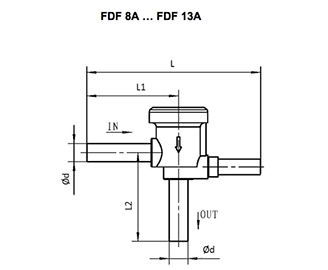 Solenoid Valve FDF Normally Close Series . Equipped with FQ-A05 Series Coil